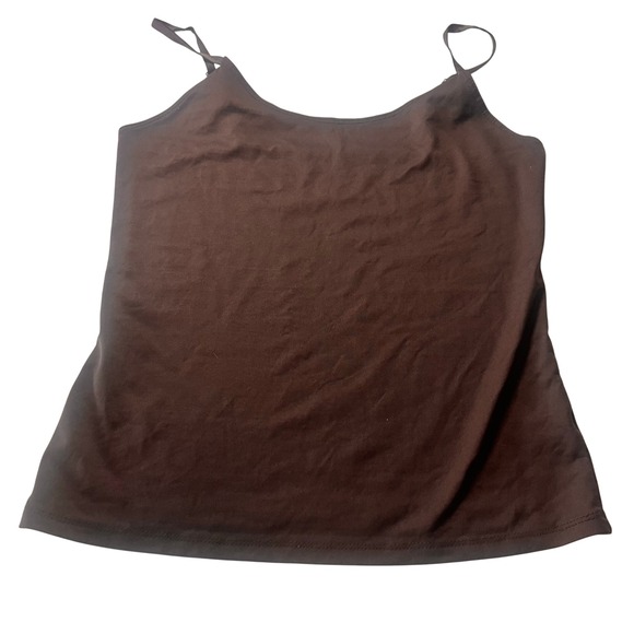 Coldwater Creek Tops - Coldwater Creek Brown Camisole Shelf Bra Adjustable Strap Tank Top XXS 2